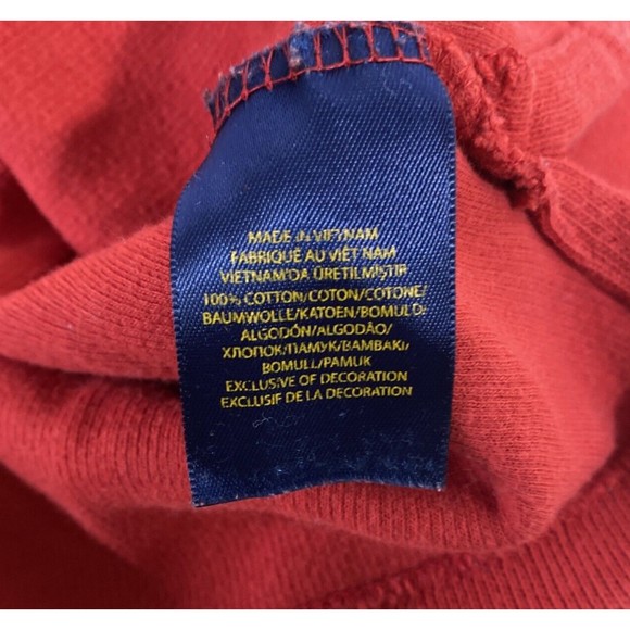 Polo Ralph Lauren Sweater Boy Small 7 Red Tight Knit Quarter Zip Mock Pullover - Picture 4 of 5